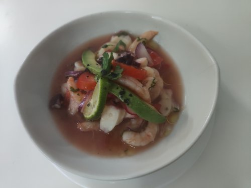 Ceviche de Pulpo y Gambas